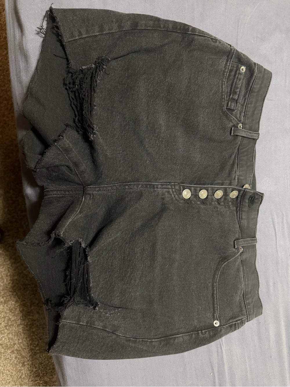 Women’s size 14 torrid Black Distressed High-Waisted Jean Shorts